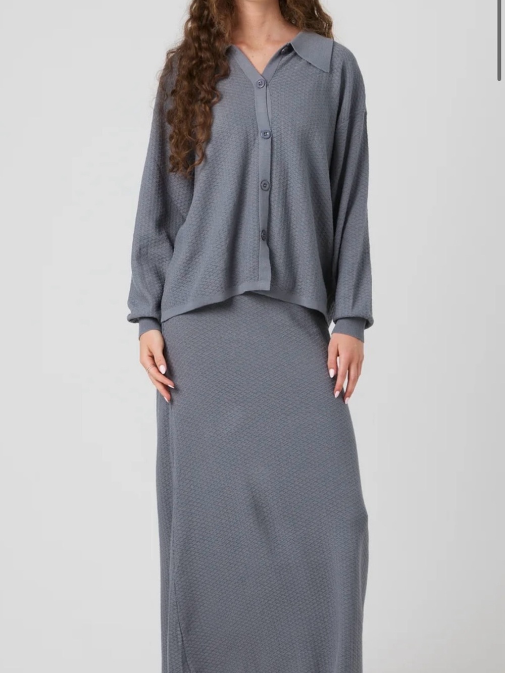 Relaxed Maxi Skirt in Gray